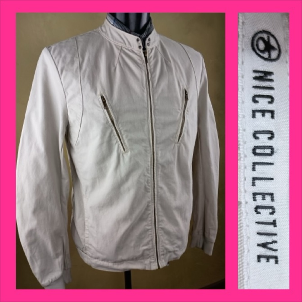 Nice Collective Beige Tailored Cotton Jacket - XL